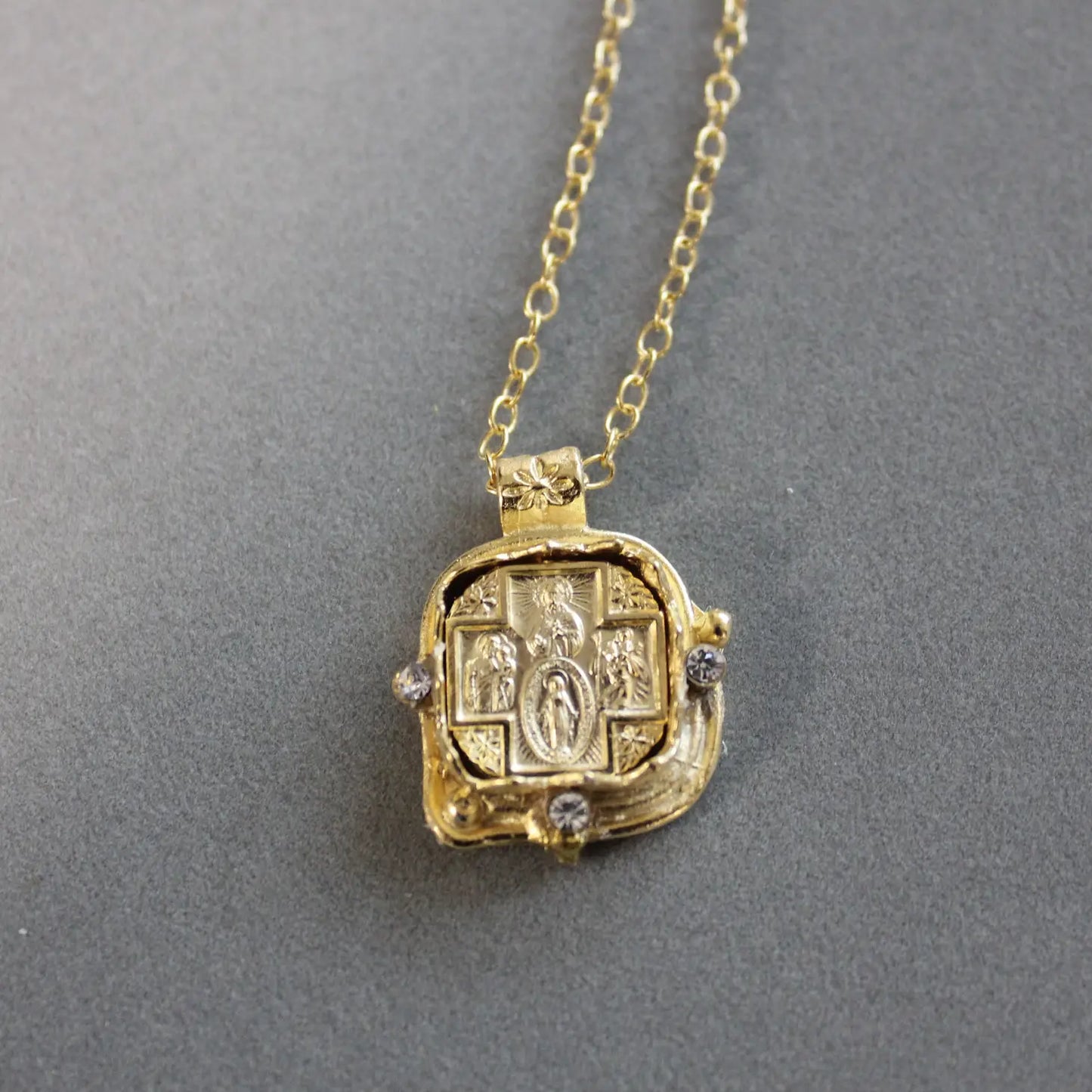 4 Way Medal Cross Necklace