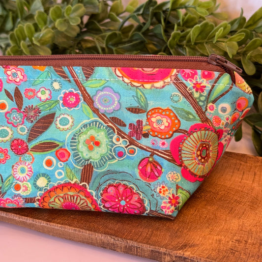 Whimsical Floral Gusseted Pouch