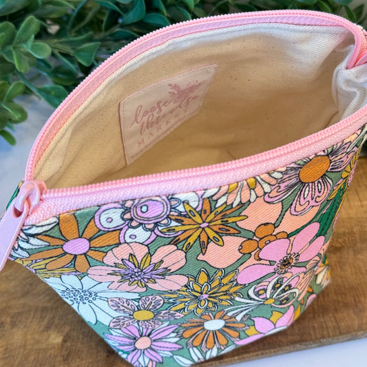 Bright Floral Gusseted Pouch