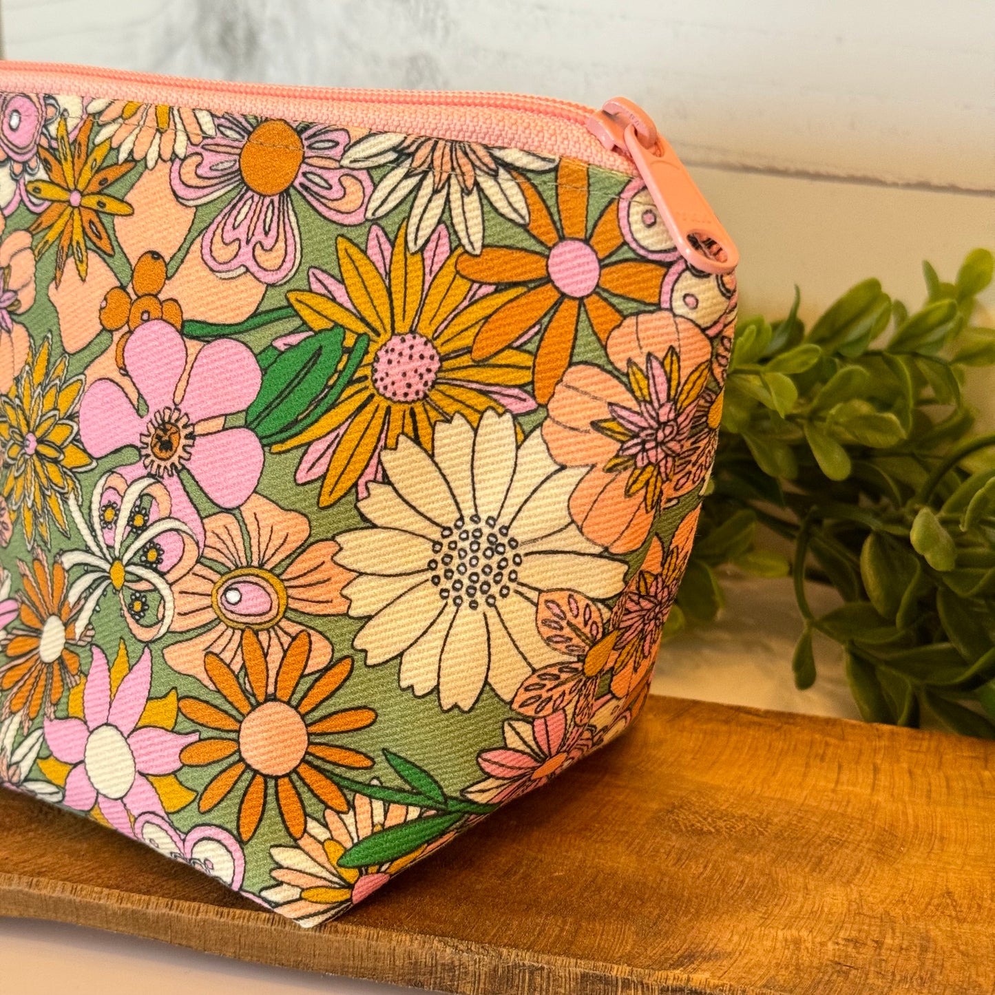 Bright Floral Gusseted Pouch