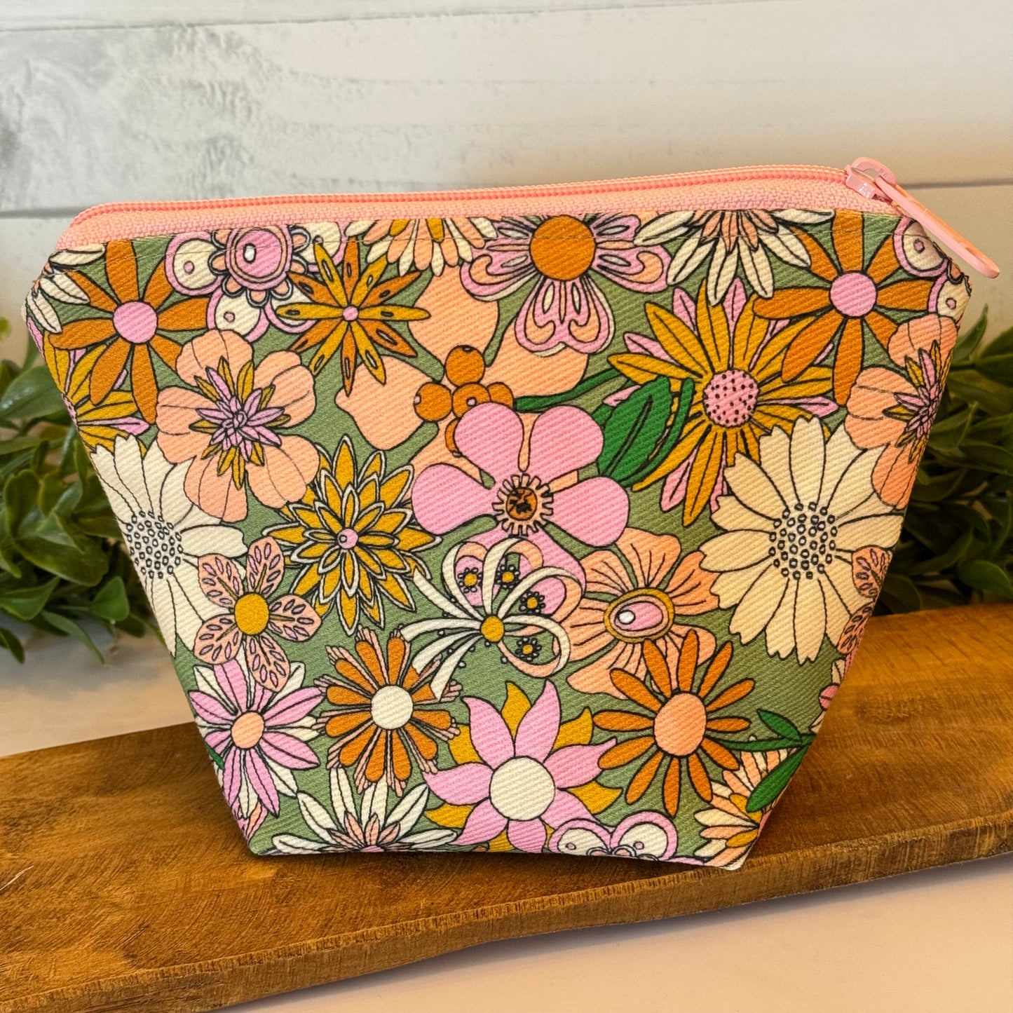 Bright Floral Gusseted Pouch