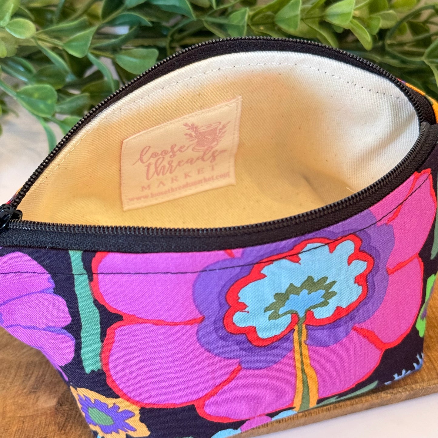 Bold Floral Gusseted Pouch