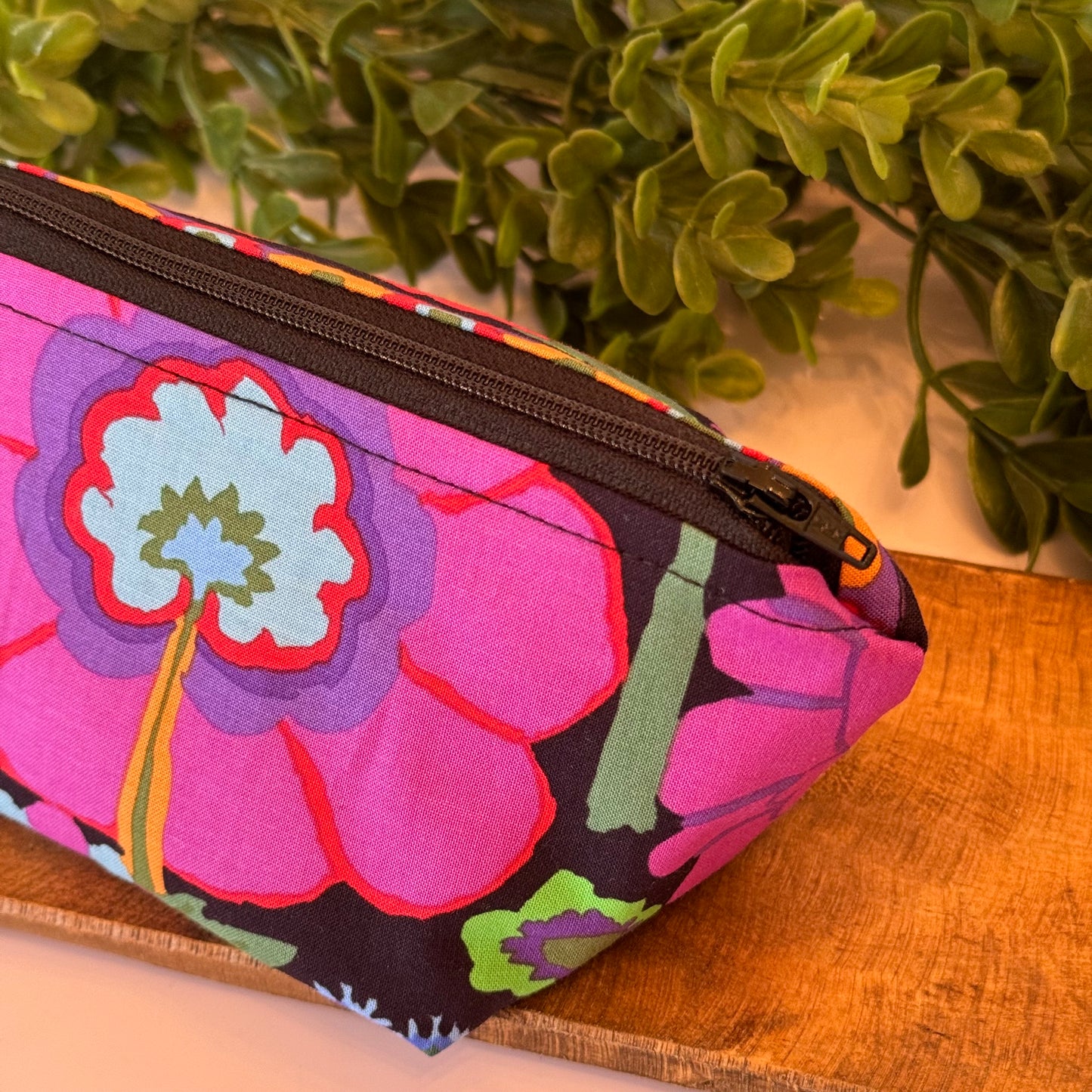 Bold Floral Gusseted Pouch